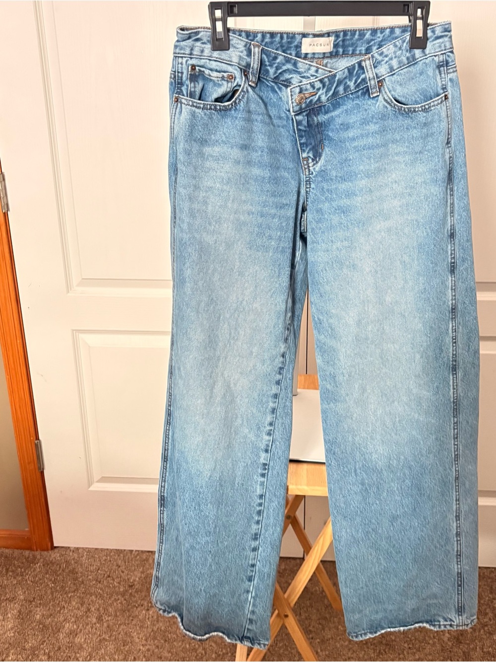 PacSun Wide Leg Jeans Size 27x31 Light Wash Y2K